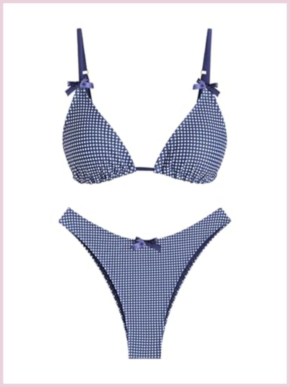 Womens Triangle Bikini Set Two Piece Swimsuit Tie Back Cheeky High Cut